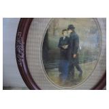 Matted and framed picture of couple...