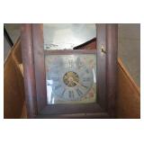 Wood items, clock, spoon holder, pl...