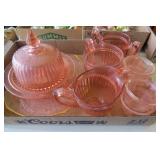 Pink depression glassware...