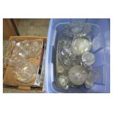 Clear cut glassware - pressed glass...