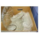 Clear cut glassware - pressed glass...