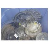 Clear cut glassware - pressed glass...