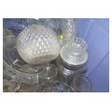 Clear cut glassware - pressed glass...