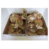 Squirrel stone pottery items; 2 box...