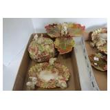 Squirrel stone pottery items; 2 box...