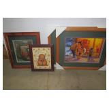 Matted and framed Christmas picture...