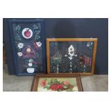 Welcome painted signs on glass, ros...