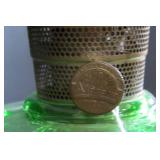 Aladdin electrified lamp, green dep...