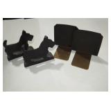 Cast iron dog bookends and Matina b...