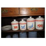 Canister set and non-matching plate...