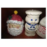 Cookie jar collection and cast iron...