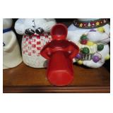 Cookie jar collection and cast iron...