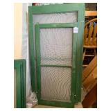 Vintage painted window screens, var...