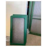 Vintage painted window screens, var...