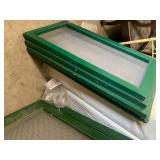 Vintage painted window screens, var...