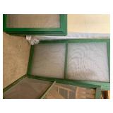 Vintage painted window screens, var...