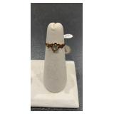 Gypsy ring with blue setting topaz,...