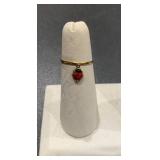 18K Italian ladybug ring, small ban...