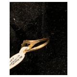 10K gold ring with blue sapphire-li...