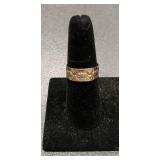 Metal ornate ring, possibly sterlin...