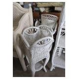 Vintage wicker plant stands and was...