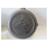 John Deere cast iron fry pan, pictu...