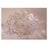 Lead crystal pieces, glass painted ...