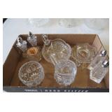 Lead crystal pieces, glass painted ...