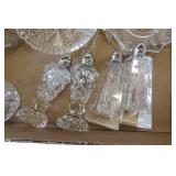 Lead crystal pieces, glass painted ...