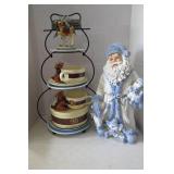 Plate holder , plates, reindeer cup...