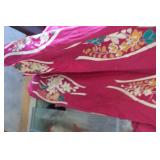 Asian clothing and lamp shades...