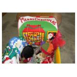 Large box of Christmas items...