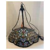 Stained glass hanging lamp; new...