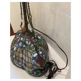 Stained glass hanging lamp; new...