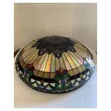 Stained glass hanging lamp shade, a...