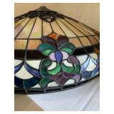 Stained glass hanging lamp shade, a...