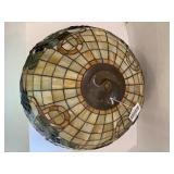 Stained glass hanging lamp shade, a...