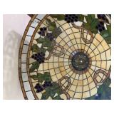 Stained glass hanging lamp shade, a...