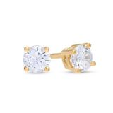 3.00 Carat Diamond Stud Earrings Set in 14K Gold