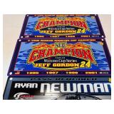 Lot of (4) NASCAR License Plate Memorabilia
