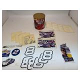 NASCAR Stickers and Can