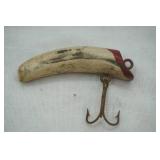 Vintage Red & White Wooden Lure