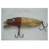 Vintage Red & White Wooden Lure