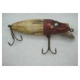 Vintage Red & White Wooden Lure