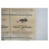 Vintage Heddon "Crazy Crawler" in original packaging