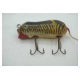 Vintage Shakespeare "Swimming Mouse" Tiger Stripe black & yellow