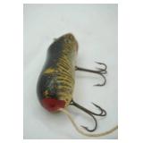 Vintage Shakespeare "Swimming Mouse" Tiger Stripe black & yellow