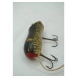 Vintage Shakespeare "Swimming Mouse" Tiger Stripe black & yellow