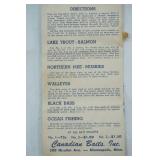 Vintage Canadian Baits Inc. Round Spoon Lures (4ct) in original packaging