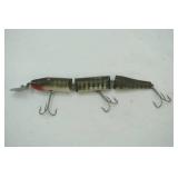 Vintage Creek Chub "Pikie" jointed fishing lure 7.5"
